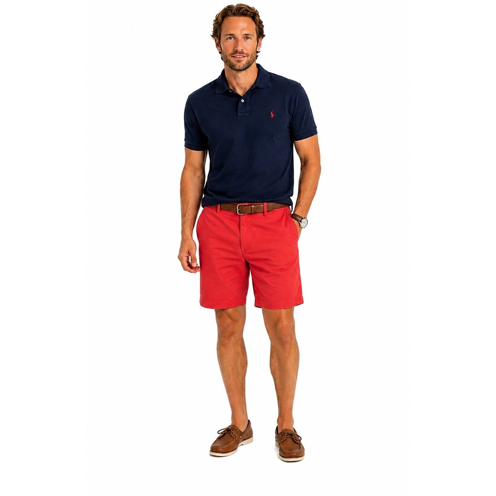 Polo Ralph Lauren Chino Shorts Men 40 Coral Casual Preppy Everyday Resortwear